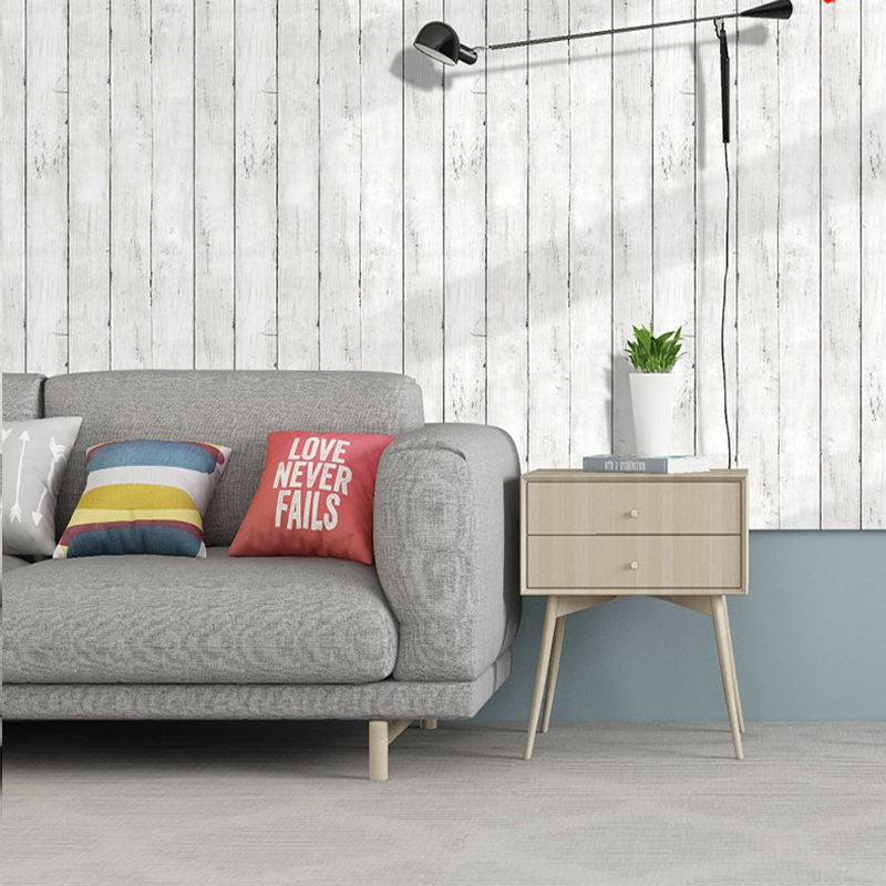 Biała tapeta w stylu retro, im – Woodworking Wallpaper recenzja i cena