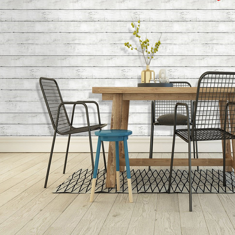 Biała tapeta w stylu retro, im – Woodworking Wallpaper recenzja i cena